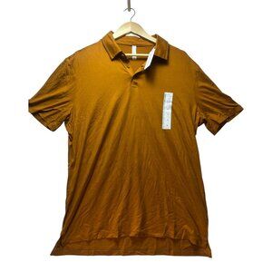 Stylus Mens Mustard Soft Stretchable Short Sleeve Casual Polo Shirt Size Large